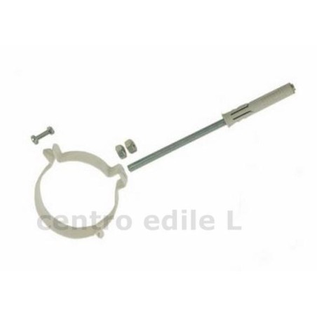 FERMATUBO COLLARE IN ACCIAIO VERNICIATO BIANCO