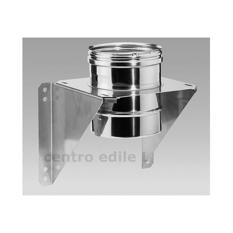 CANNA FUMARIA ACCIAIO INOX supporto murale monoparete