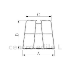 galvanized steel U GUIDE 3x3x3 cm ML 3 GYPSUM BOARD