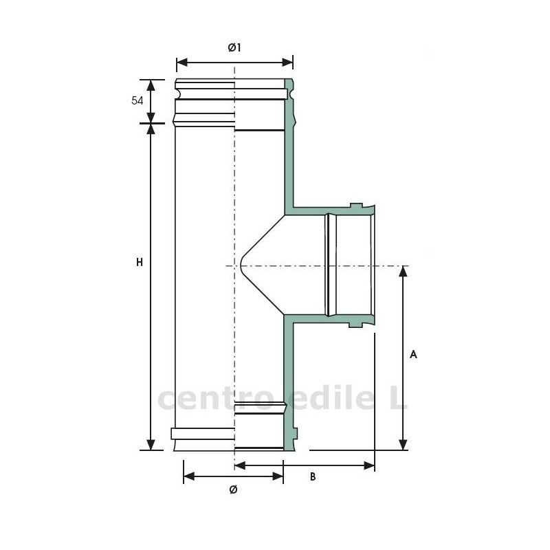 CANNA FUMARIA ACCIAIO INOX diametro mm 80 lunghezza 1000