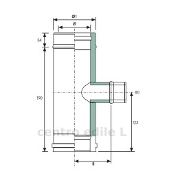 CANNA FUMARIA ACCIAIO INOX diametro mm 80 lunghezza 1000