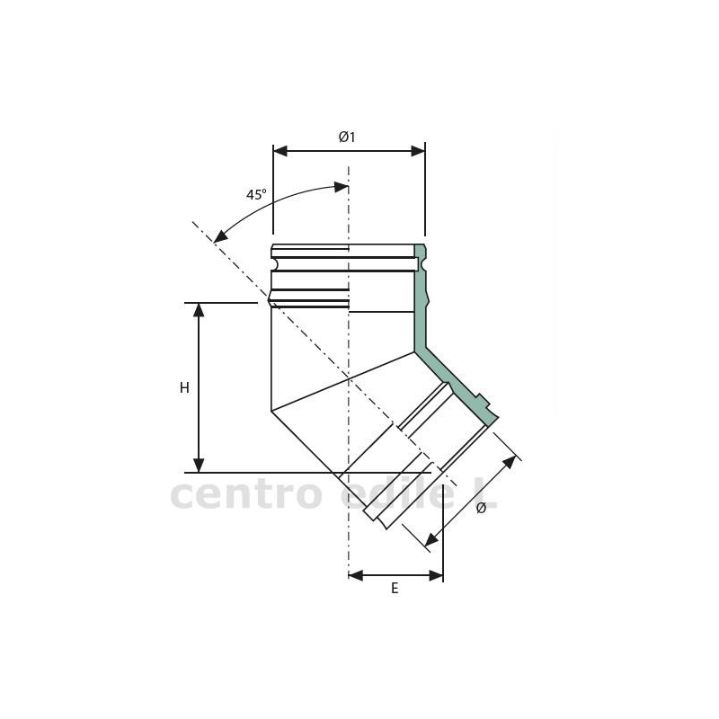 CANNA FUMARIA ACCIAIO INOX diametro mm 80 lunghezza 1000