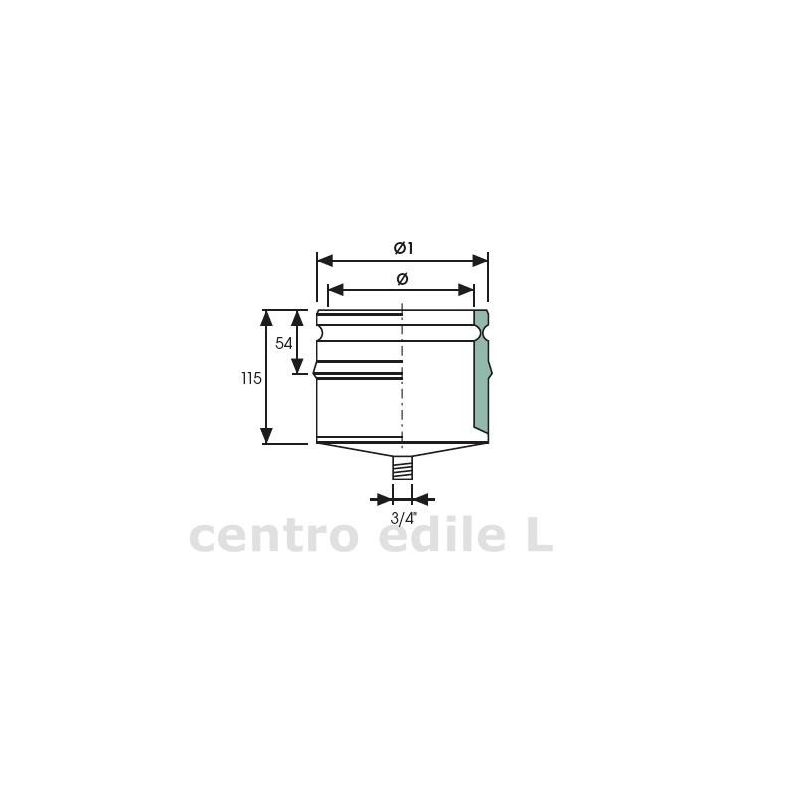 CANNA FUMARIA ACCIAIO INOX diametro mm 80 lunghezza 1000