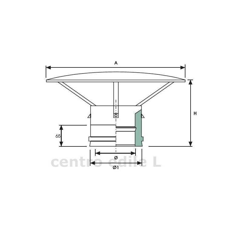 CANNA FUMARIA ACCIAIO INOX diametro mm 80 lunghezza 1000