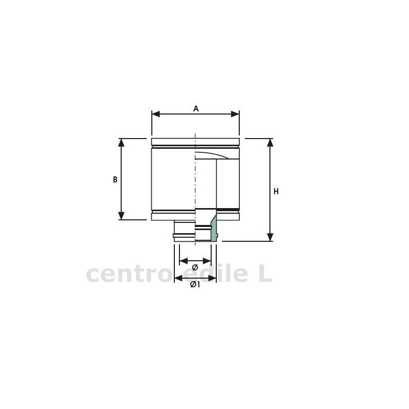 CANNA FUMARIA ACCIAIO INOX diametro mm 80 lunghezza 1000