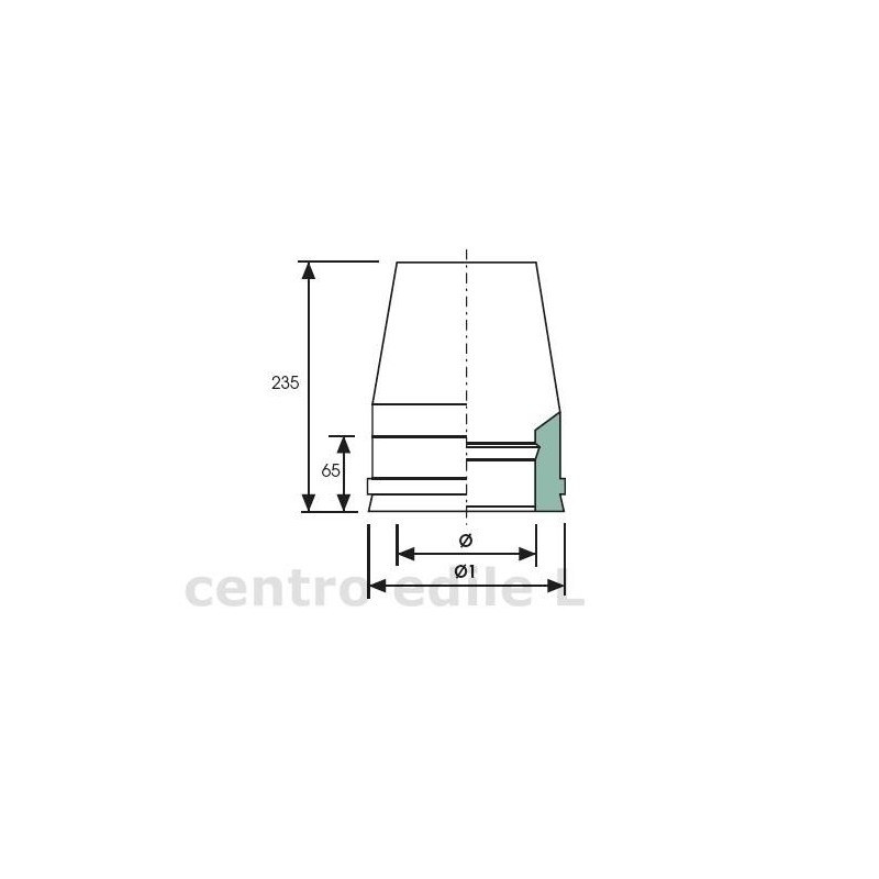 CANNA FUMARIA ACCIAIO INOX diametro mm 80 lunghezza 1000