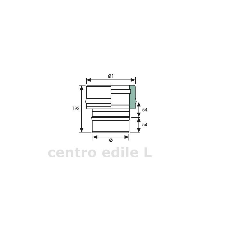 CANNA FUMARIA ACCIAIO INOX diametro mm 80 lunghezza 1000