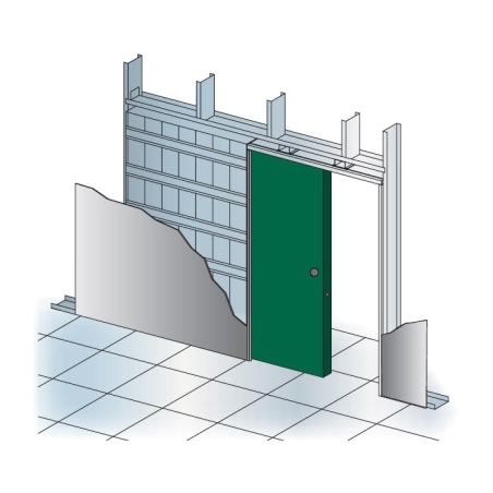 FRAME SLIDING DOOR without JAMBS plasterboard