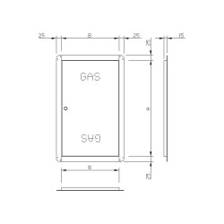 SPORTELLO PER CONTATORE GAS ACCIAIO VERNICIATO BIANCO SPORTELLO PER CONTATORE GAS ACCIAIO VERNICIATO BIANCO
