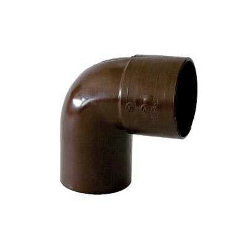 CLOSED CURVE FOR RAIN IN DESCENDING PVC BROWN