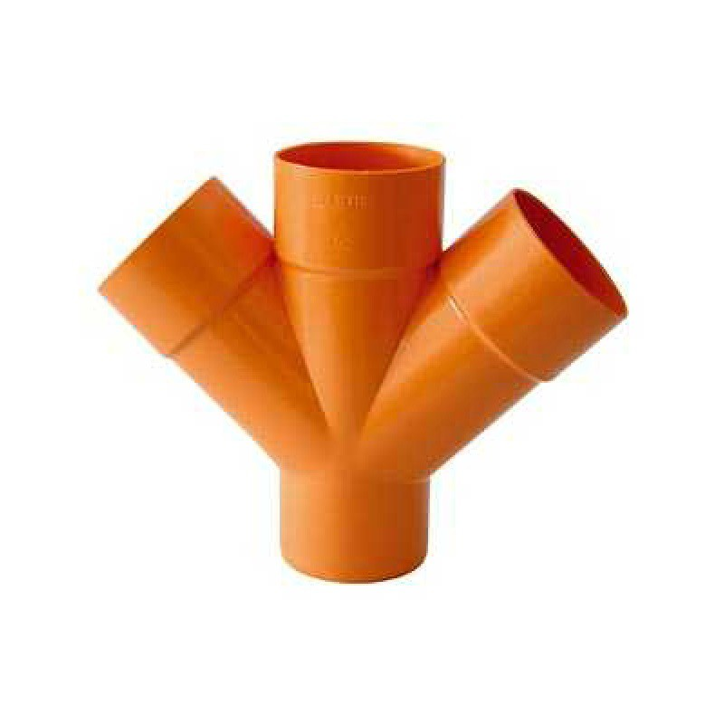 JOINT THREE WAY FOR PIPE PVC ORANGE