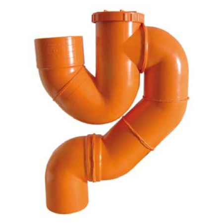 SIFONE PALERMO PER TUBO IN PVC ARANCIO