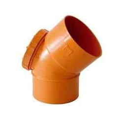 CURVA ISPEZIONABILE PER TUBO IN PVC ARANCIO