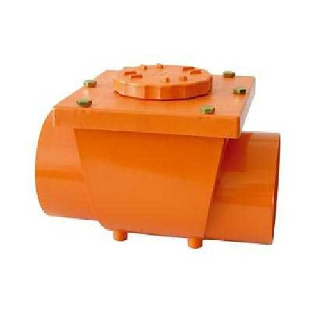 VALVOLA ANTIRIFLUSSO PER TUBO IN PVC ARANCIO