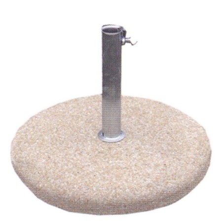 PORTA OMBRELLONI IN SASSO LAVATO CON TUBO IN ACCIAIO